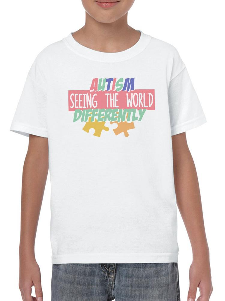 Autism Awareness Seeing The World Toddler T-shirt by SmartPrintsInk - 100% Cotton, Comfortable Tee