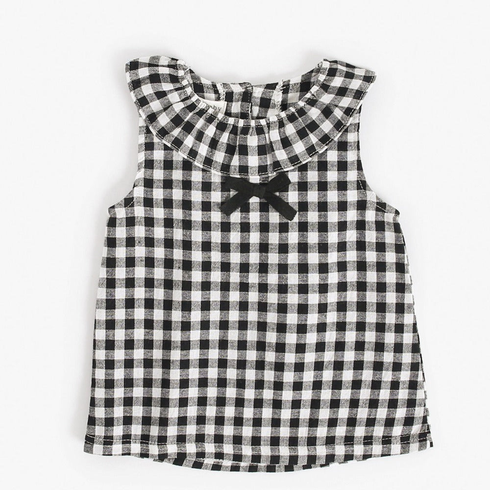 Korean Version Of Childrens Clothing Summer Ins Plaid Dots