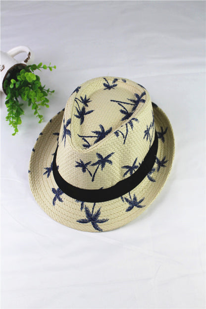 Summer Children Straw Hat Print Baby Hats Kids