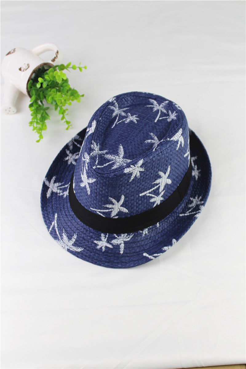 Summer Children Straw Hat Print Baby Hats Kids