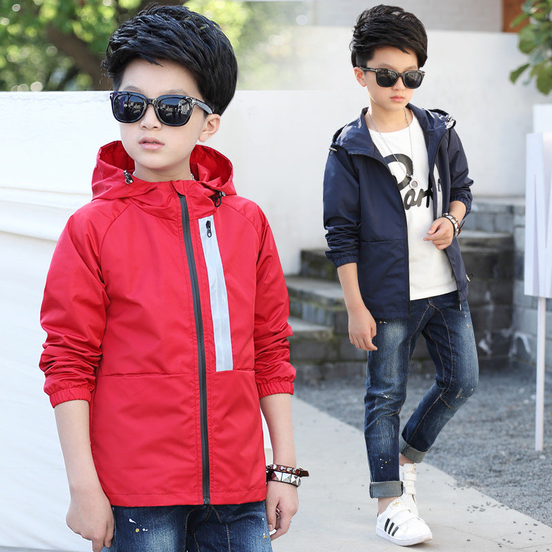 Boy Long Sleeve Trench Coat Kids' Overcoat